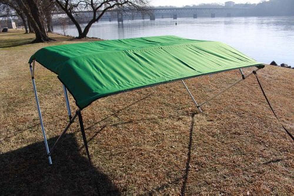 Pontoon 8' Bimini New DELIVERY) High, 4 (FAST 8' Wide, Complete TO BUSINESS 91-96" Boat Top Long, / Vortex Bow and 54" DAY SHIPPING Canopy, Green Deck Hardware Kit, 1 Frame, Wide 4 -