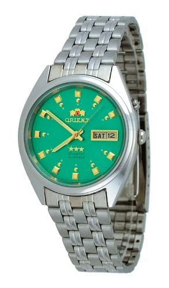 Winding Green Standard Tri Dial Star Self Orient Automatic Watch Men's FEM0401NN