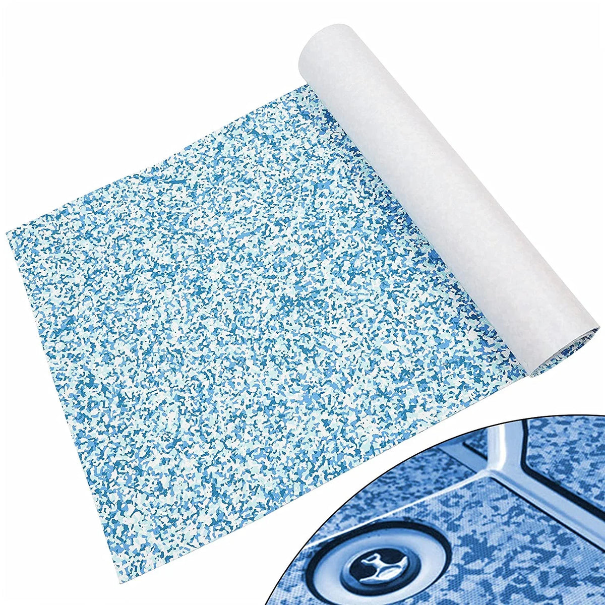 35.4X Blue Sheet Yacht Non-Slip Artificial inch RV Car Boat Teak Decking Mat Mat for White 94.5 Teak EVA Marine Foam Camouflage Yachts Floor