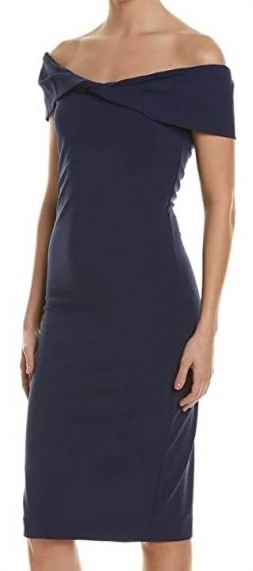 Shoulder Nicole Artelier Twist Small US NAVY Off Dress, Miller Structured
