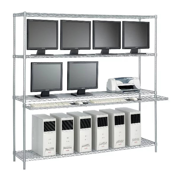 x Shelf 42" High x Cantilever Wide Workstation 18" with 1 LAN Deep 74"