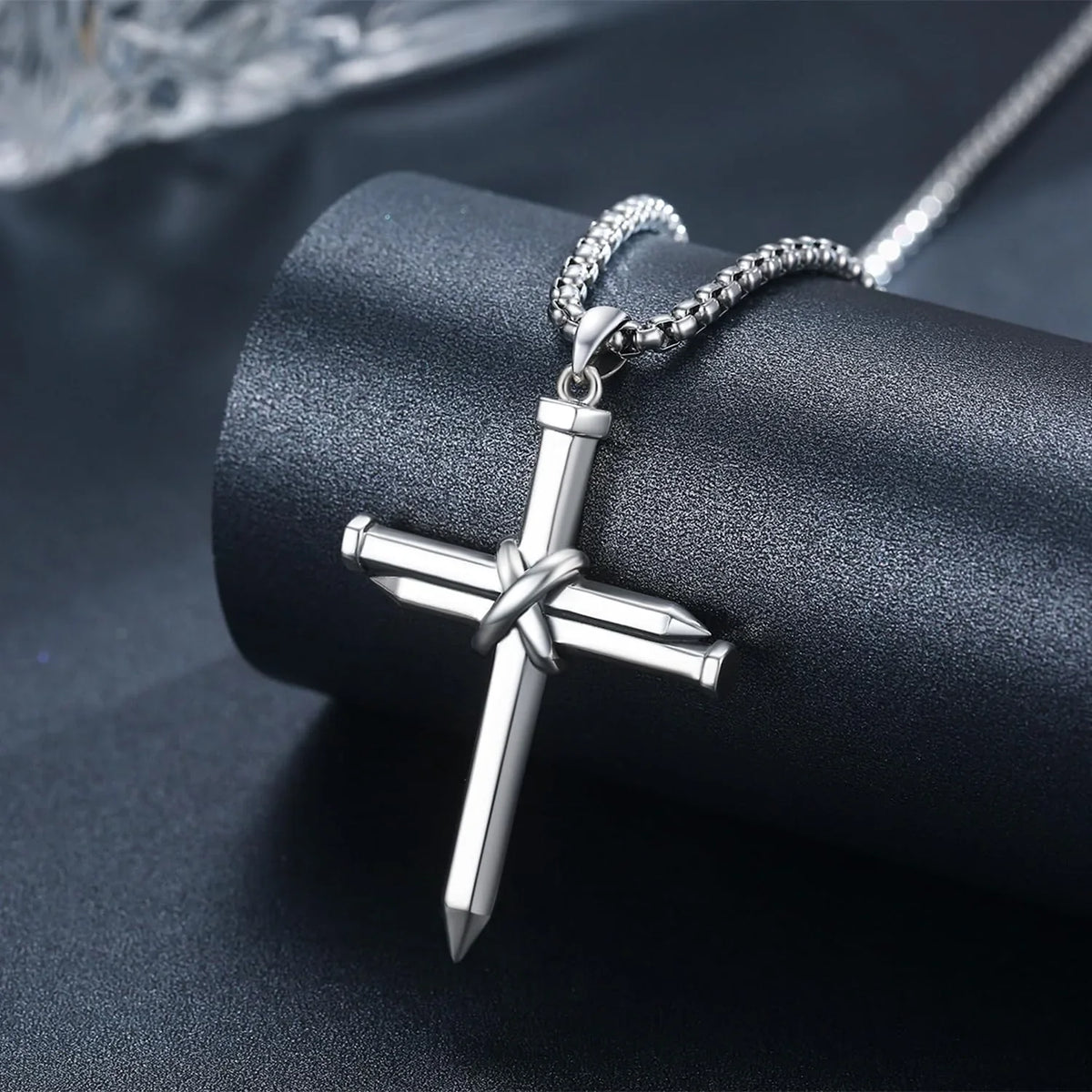 Nail Graduation Religious Midir&Etain Jewelry Solid Men Cross Boys Sterling Gifts Charm Cross 925 Silver Necklace Cross Pendant Necklace Christian for