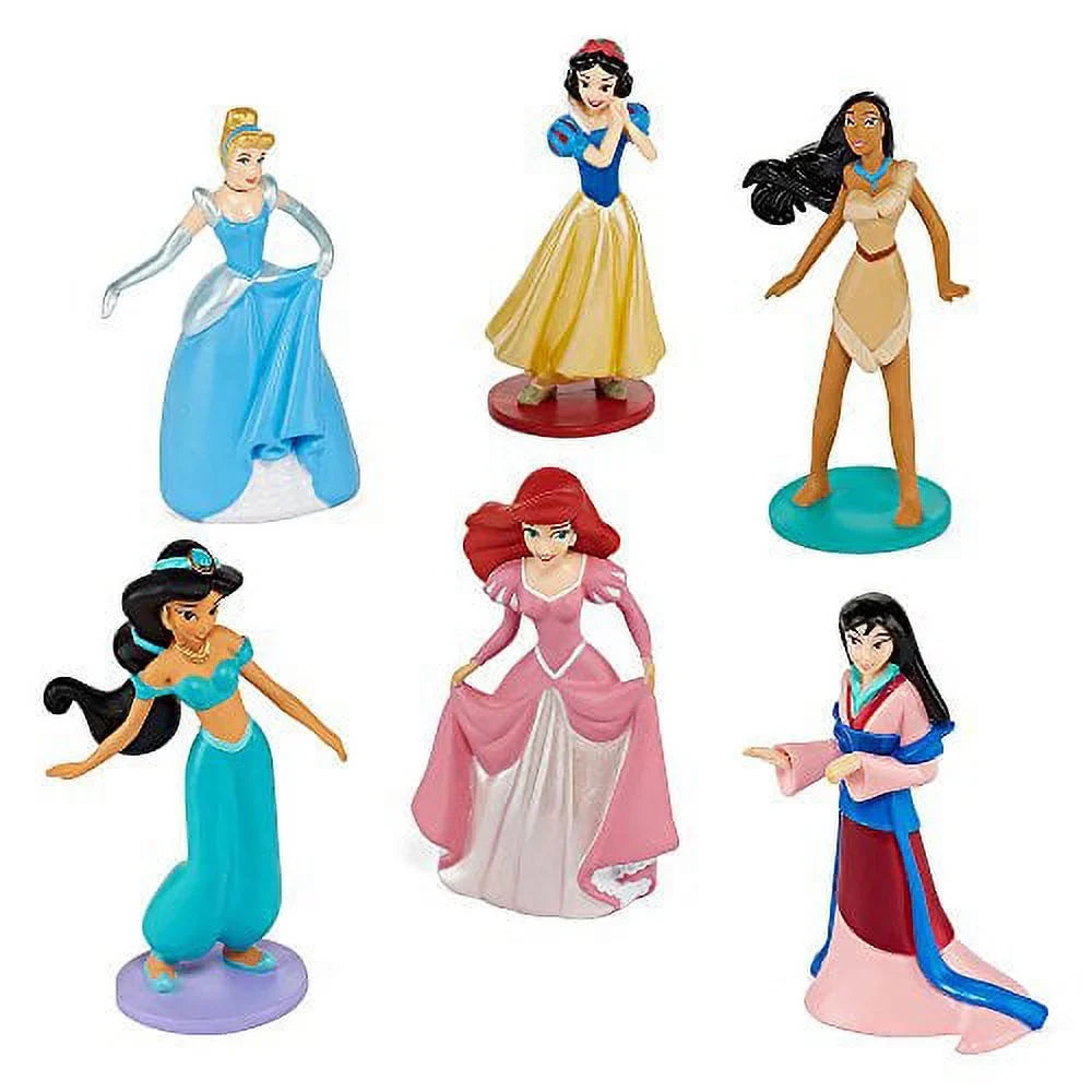 Ariel Snow Figurine pc Collection Playset Mulan Princess Piece Jasmine 6 Cinderella White Disney Pocahontas