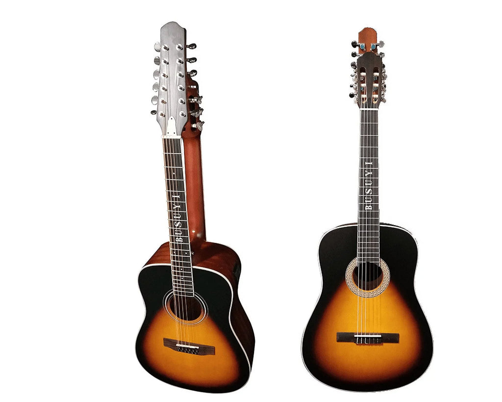 PT Double Guitar Sided Acoustic Strings Busuyi 2021 Sunset 12/6 Neck, Double