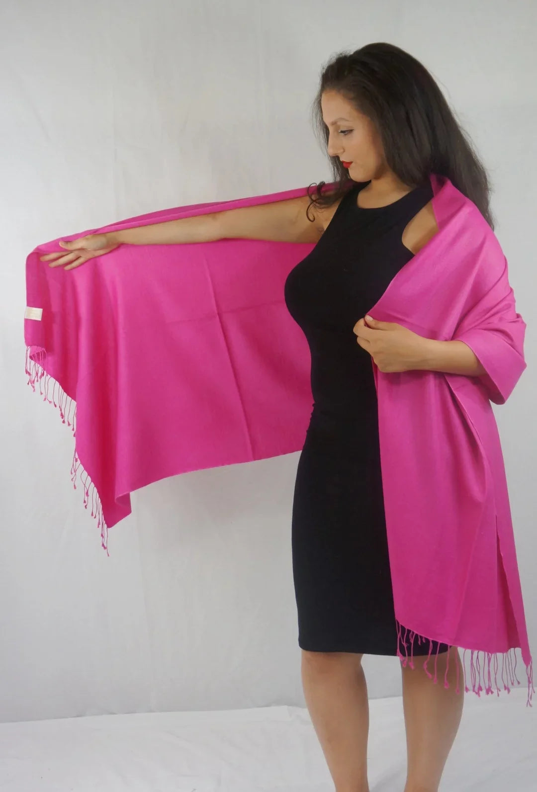 (Hot Scarf/Wool/Silk Shawl) Regular Pink Shawl/Shawls/Scarf/Scarves/Wrap/Stole/Muffler/Cape/Ruana/Blanket/Throw/Pashmina Shawl/Cashmere