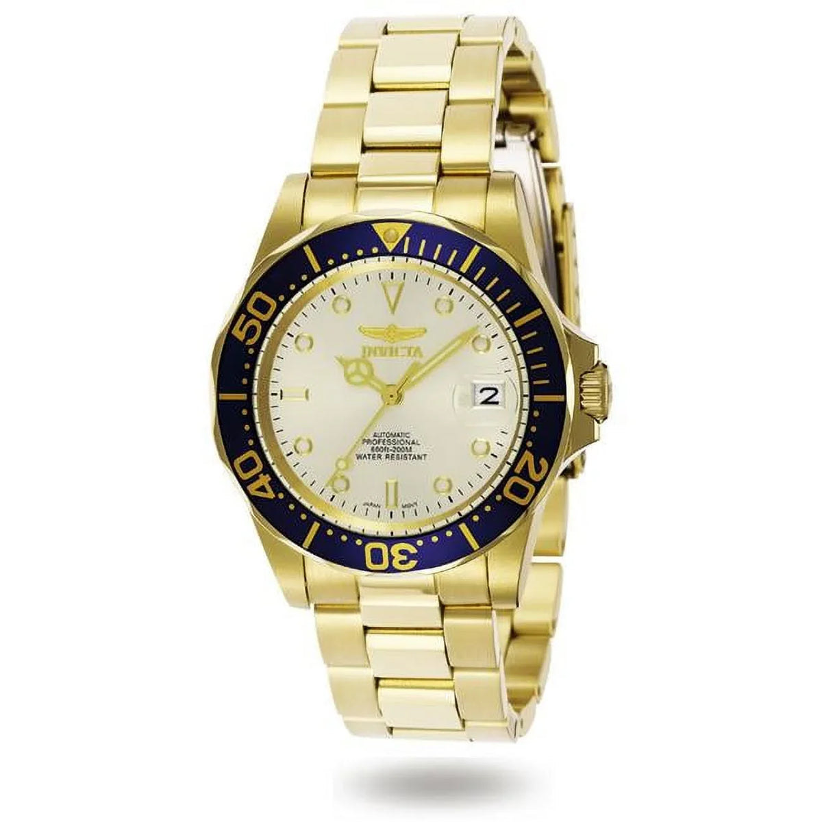 Diver 9743 Hand Dial Watch Mens Automatic 3 Pro Champagne