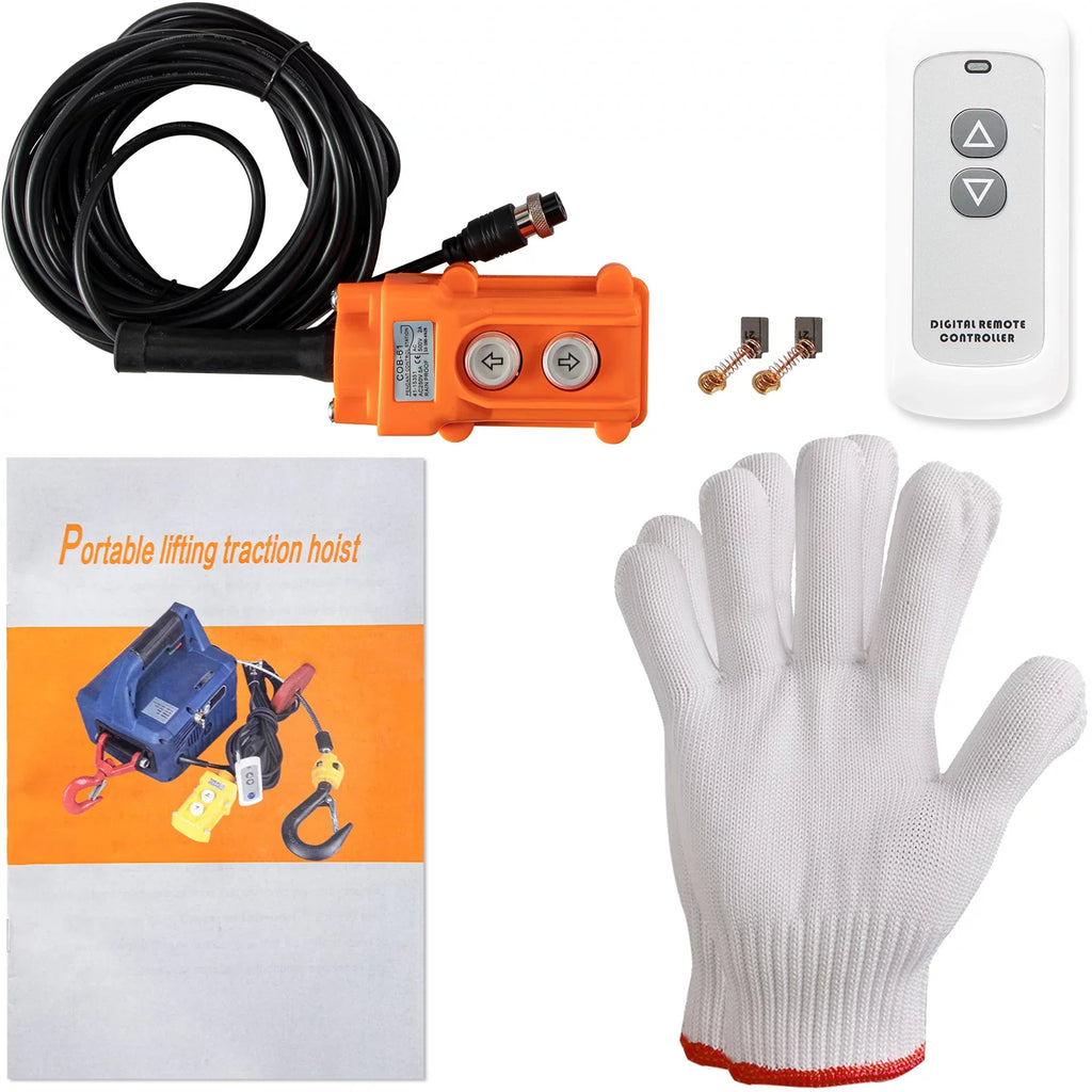 Hoist 25ft Remote 3-in-1 Crane Portable Electric BENTISM w/ Winch Control 1100lbs