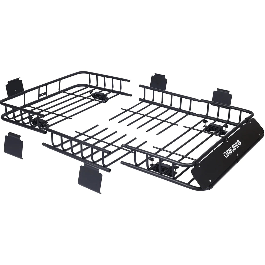 steel Roof Carrier Rack BasketMotoring Mount Roof RackTop Cargo 64black Rooftop
