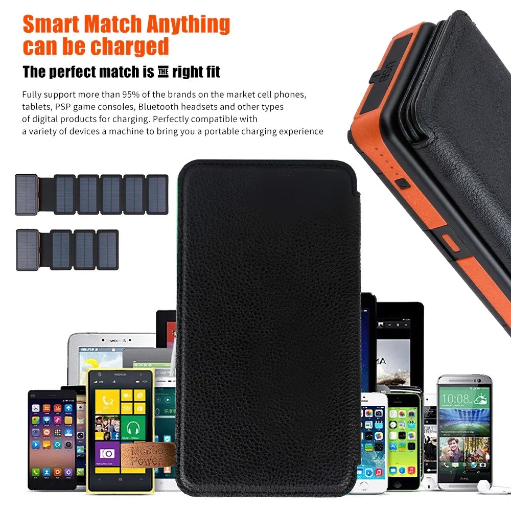 Outdoor Phones, Pack Bank, Battery Charge Tablets Power Fast Solar 26000mAh, USB Charger Portable for