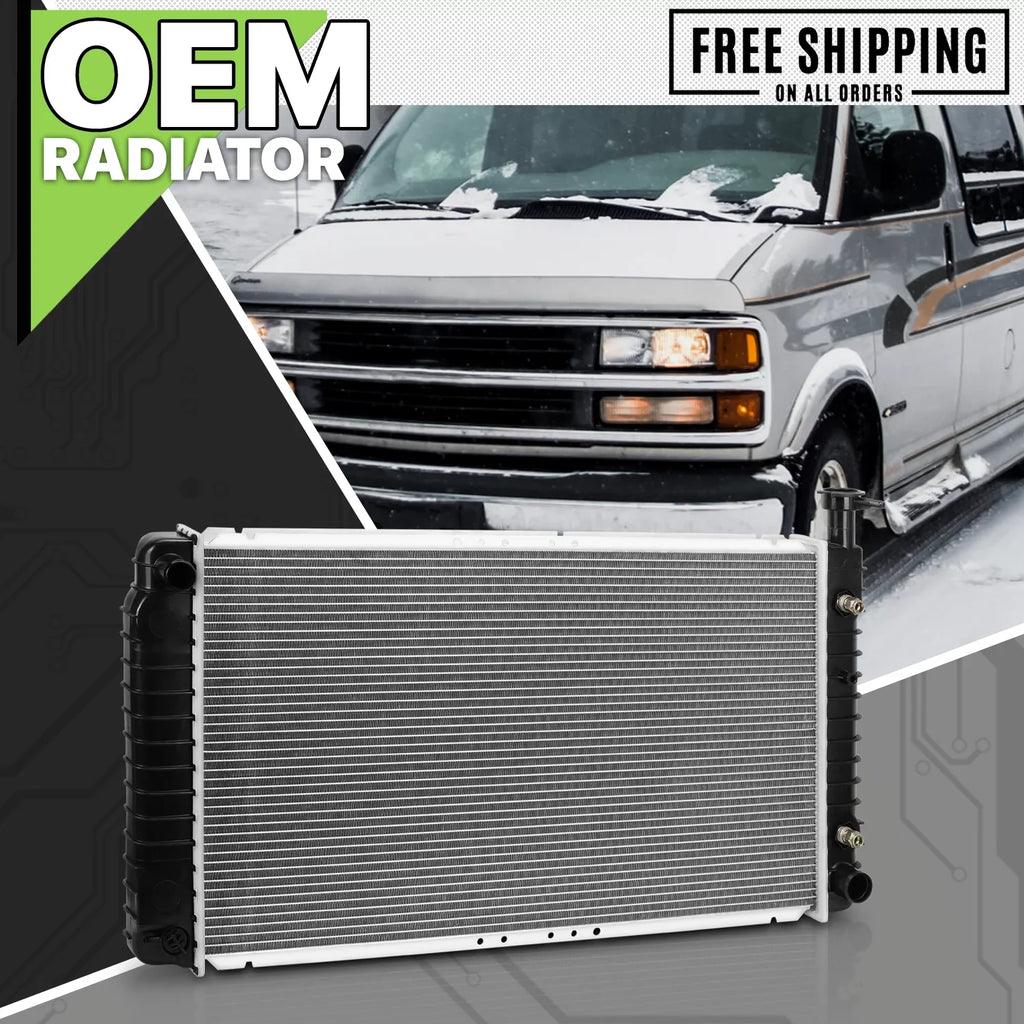 5.0L 1500/2500 4.3L Savana 2044 AT 5.7L Van Radiator OE Cargo Chevrolet (1997-1999),GMC (1996-2002) Aluminum for Replacement Magshion