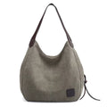 Multi-pockets Hobo Bags Women Handbag Canvas Shoulder Totes MIXFEER Bag Vintage