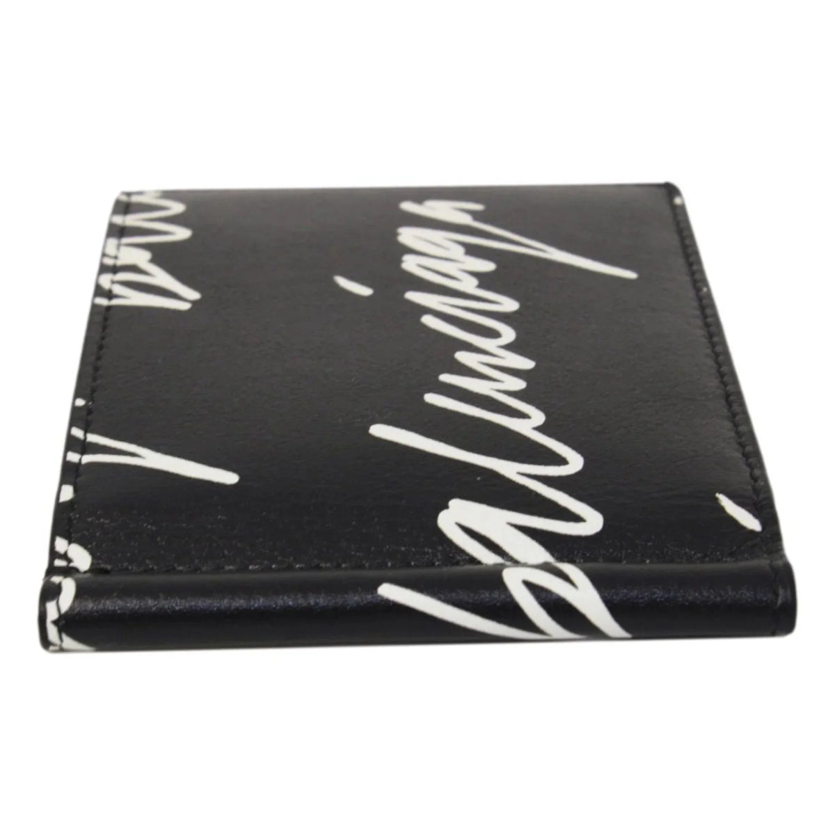Black Logo Scribble Cash Wallet 625819 Money Clip Balenciaga Leather
