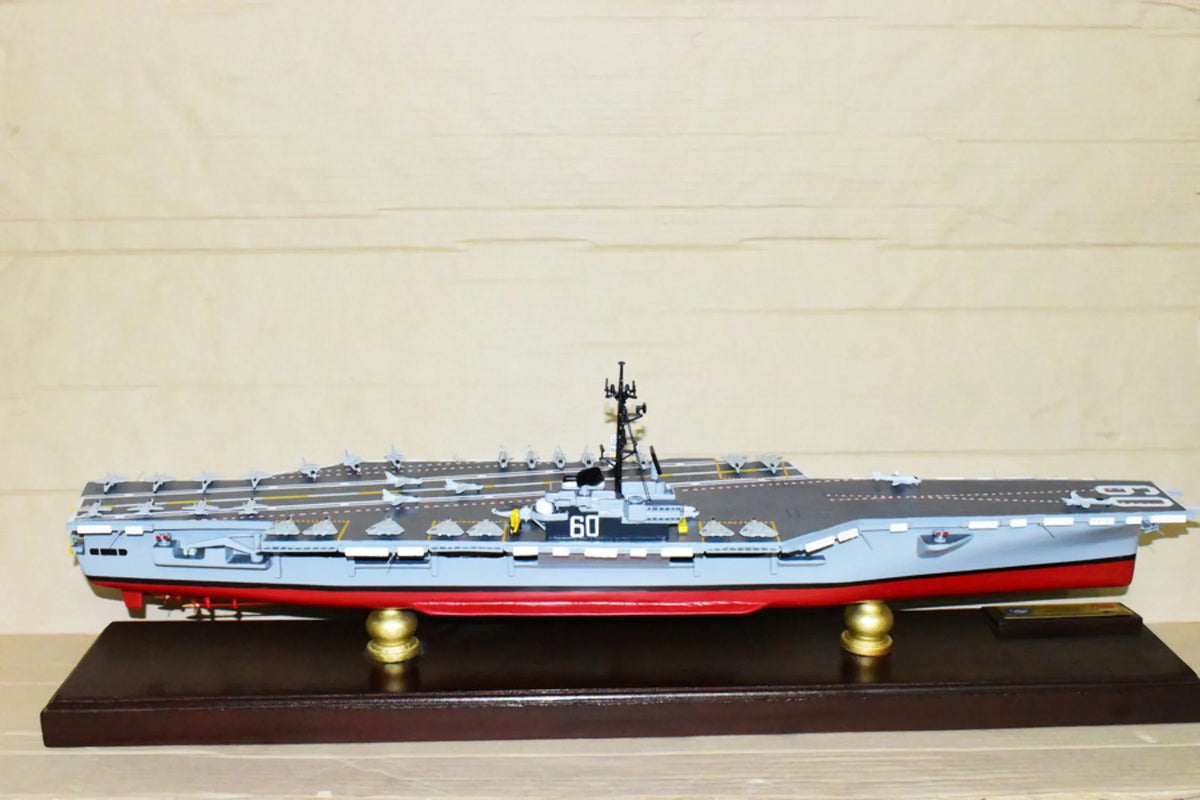 Aircraft CV-60 Model,Navy,Scale Model,Mahogany,Forrestal Class Saratoga USS Carrier