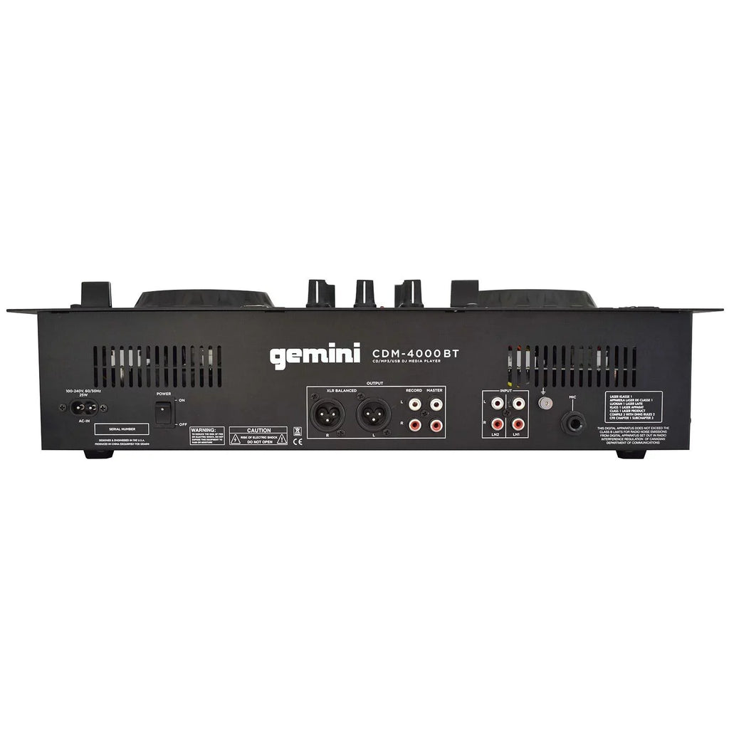 DJ Media Player 15" CD/MP3/USB Woofers Bluetooth CDM-4000BT Package Speaker AS-1500P Gemini & with Active