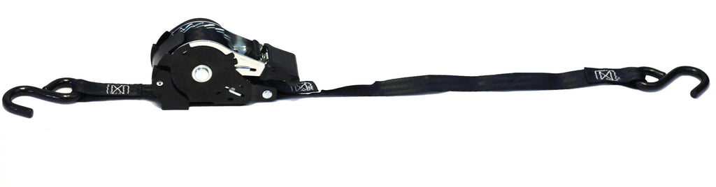 Ratchet Motorcycles, NO-RATCHETING Retract Retractable Secure Tie-Down Hook Coated Trailer for Bikes: Pack with 1" x 8 | Tiedowns Straps Straps S ATVs, & Auto 12' Pickup Ratchet Tight -