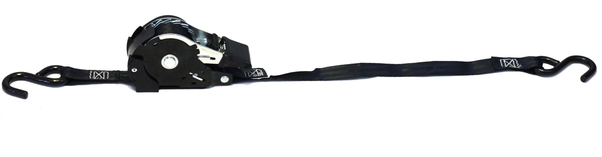 Ratchet Motorcycles, NO-RATCHETING Retract Retractable Secure Tie-Down Hook Coated Trailer for Bikes: Pack with 1" x 8 | Tiedowns Straps Straps S ATVs, & Auto 12' Pickup Ratchet Tight -
