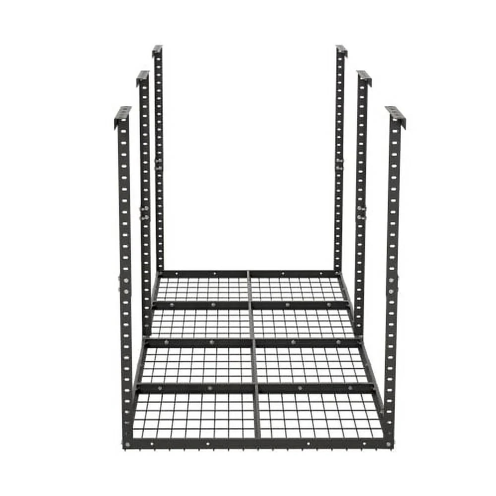 Systerm,Heavy Metal Ceiling 3x8ft Duty Storage Racks,660lbs Garage Storage Organization Weight Garage Storage Rack,Adjustable Garage Capacity,Black Overhead