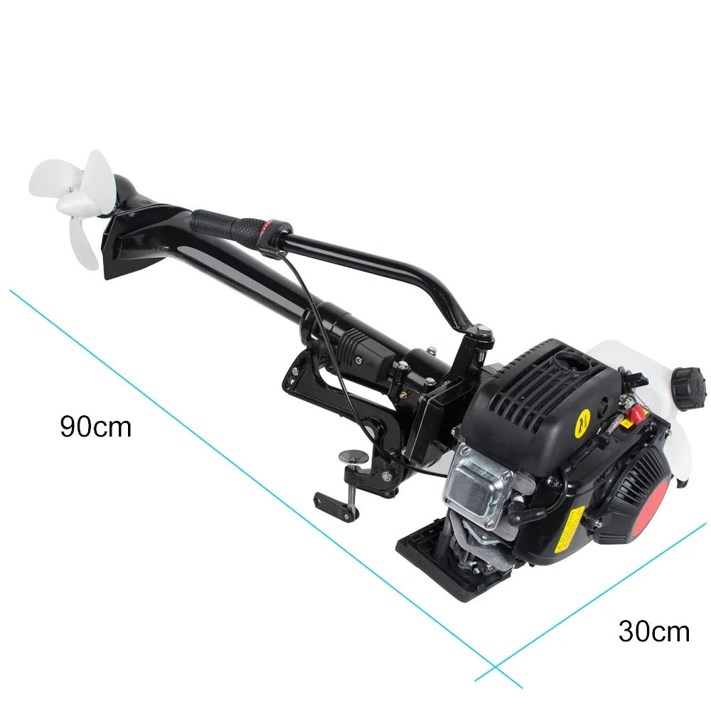 Boat 3.6 setup Air 55CC With Engine 4 Stroke Cooling Outboard Motor