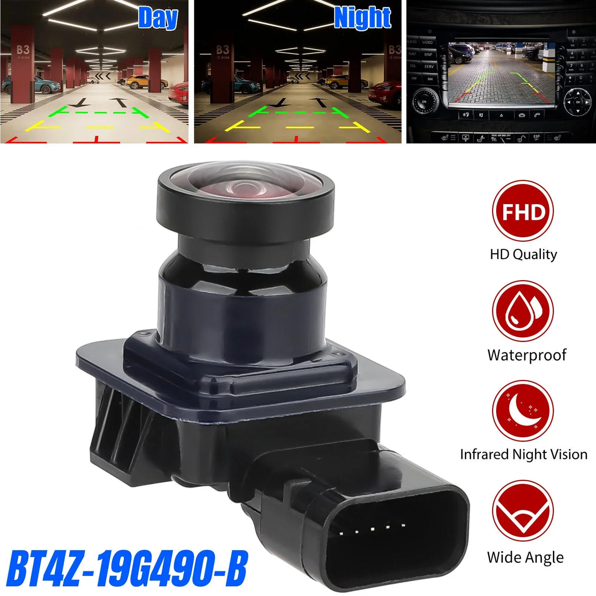BT4Z-19G490-B 2014 2012 Ford Backup Fit 2015 2011 View 2013 Camera Edge For Rear