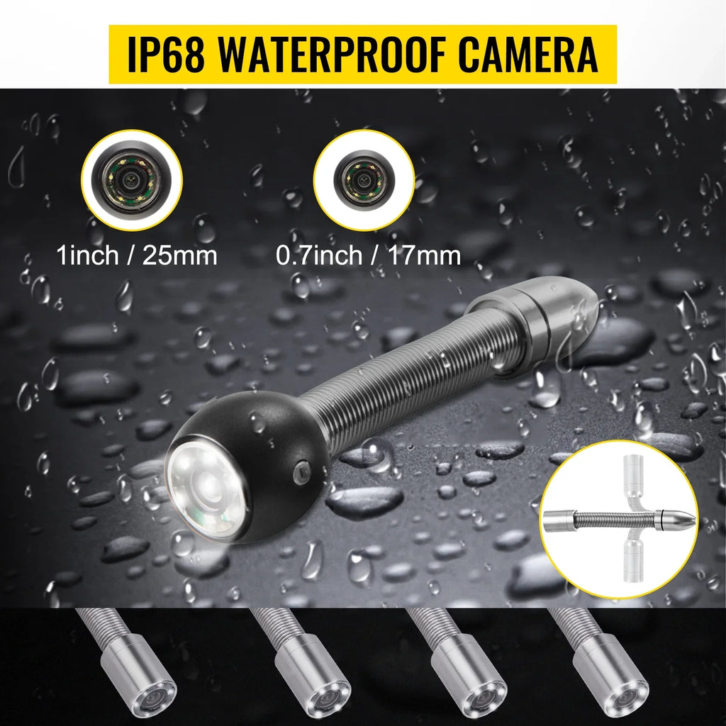 Camera LCD Pipeline Camera FT, Monitor with 6PCS BENTISM Lithium Sewer Function, Camera LED, Camera, 4.3 Inch 98.4 Duct 8500MAH Inspection DVR Battery, Inspection Pipe 30M TFT