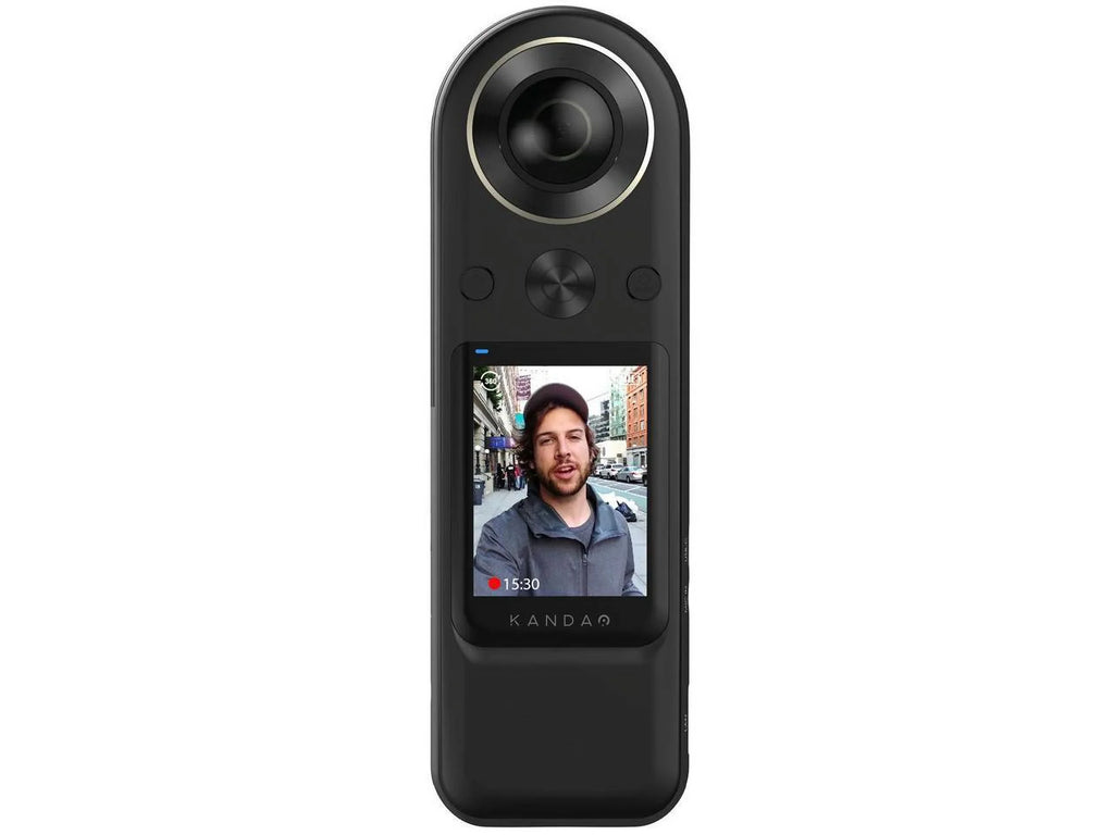 mountable 360������������������ 20.0 - MP - Wi-Fi - 8K black Kandao - - flash / fps QooCam 64 8K Enterprise GB - camera action - 30