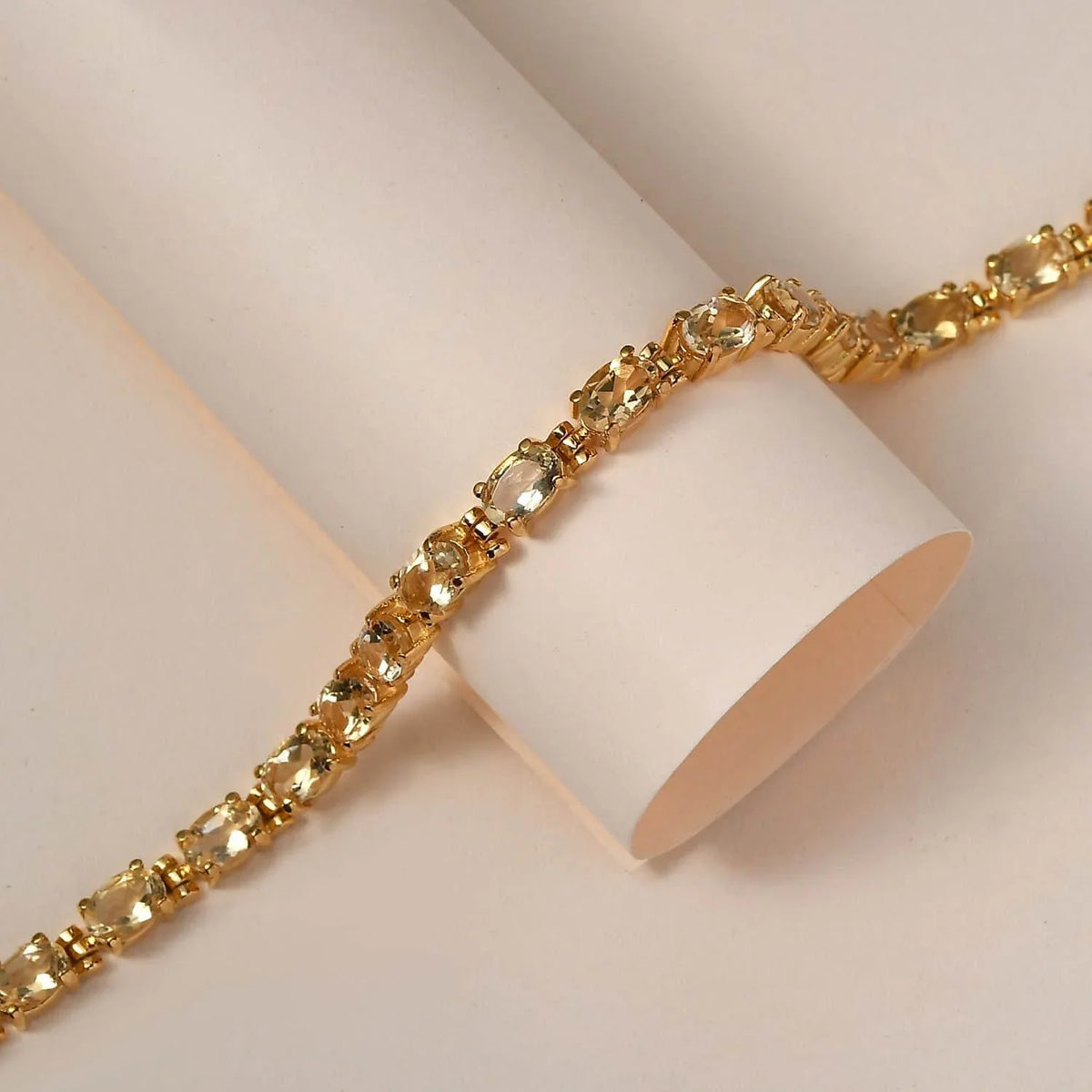 Women Ion 7.25" Yellow Shop Stainless Gifts Citrine Steel Plated Size Birthday Jewelry for Gold 7.38 Oval Ct Bracelet LC
