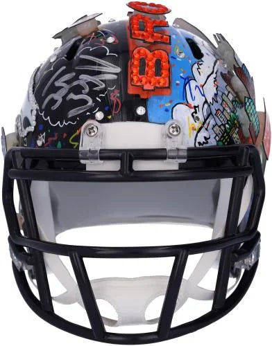 '- by Autographed Charles Painted Helmet Fazzino Fanatics Manning Mini Authentic - B703374 Denver Broncos - Hand Certified Peyton Artist
