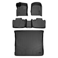Floor Liner SA0315-B0071-D0071 Black Mats 2016-2021 for Custom Grand Set Cherokee, Cargo Rows Jeep 2 Fit &