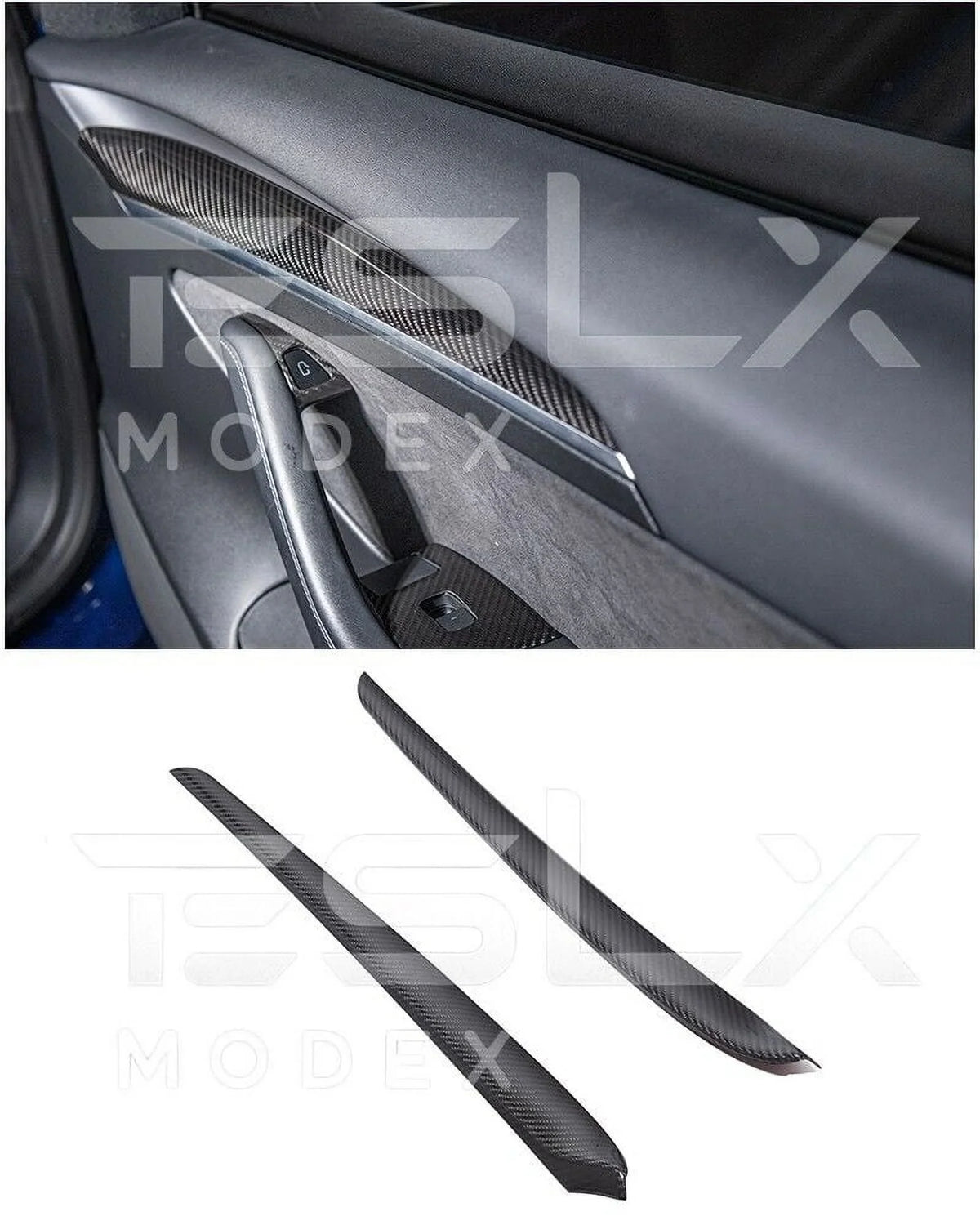 CARBON Front 2020-Up design FIBER 2020-2023 Panel Factory TESLA Door Trim Interior Replacement For design Y Pair 3 Cover & Style