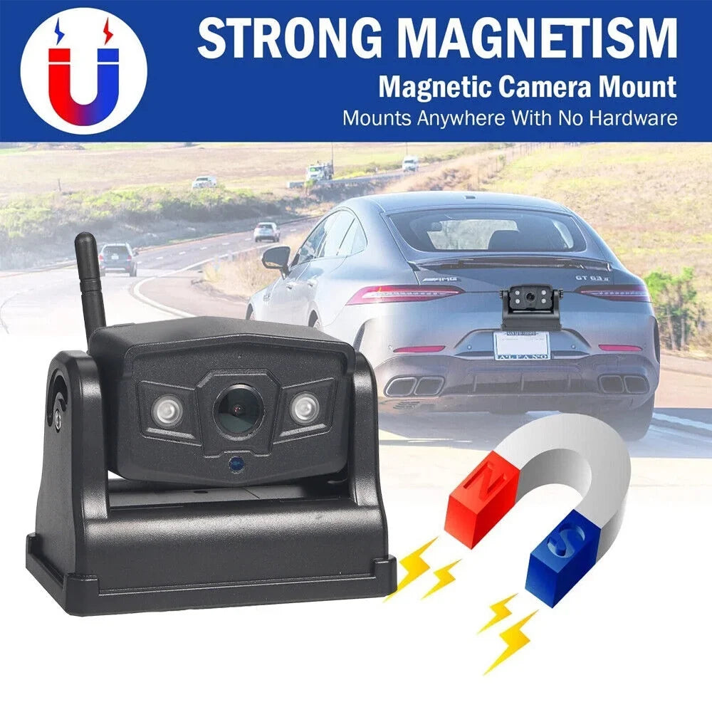 Wireless, Front/Rear High-Capacity Backup View 9600mAh WiFi Camera, Battery Magnetic JahyShow