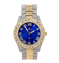 Roman Red) Iced RN ST10327 Single Rocks Blood - Out (ST10328TT Dial Watch Mens Numerals Colorful Silver with Big Fully