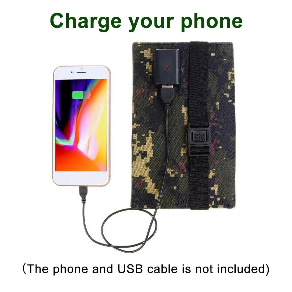 Solar USB Outdoor Power Panel USA Bank 80W Phone Folding JLLOM Camping Charger Hiking