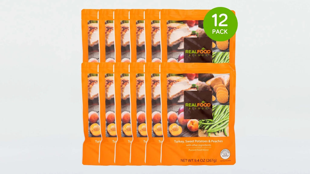 Potatoes - Oz Tube Real People & for - Peaches Fed Sweet 9.4 Meals (Pack of Blends Pouch Turkey, 12) Food -