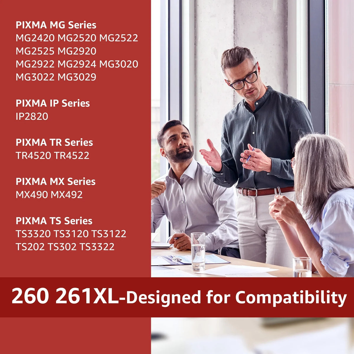 Pixma 261XL 1 TR7020 Compatible and 260XL 261 Canon for TS6420 Black, PG-260XL/CL-261XL Canon Ink Ink Cartridges, Color) fit for TS5320 Cartridges Ink Printers(1 260 for Canon