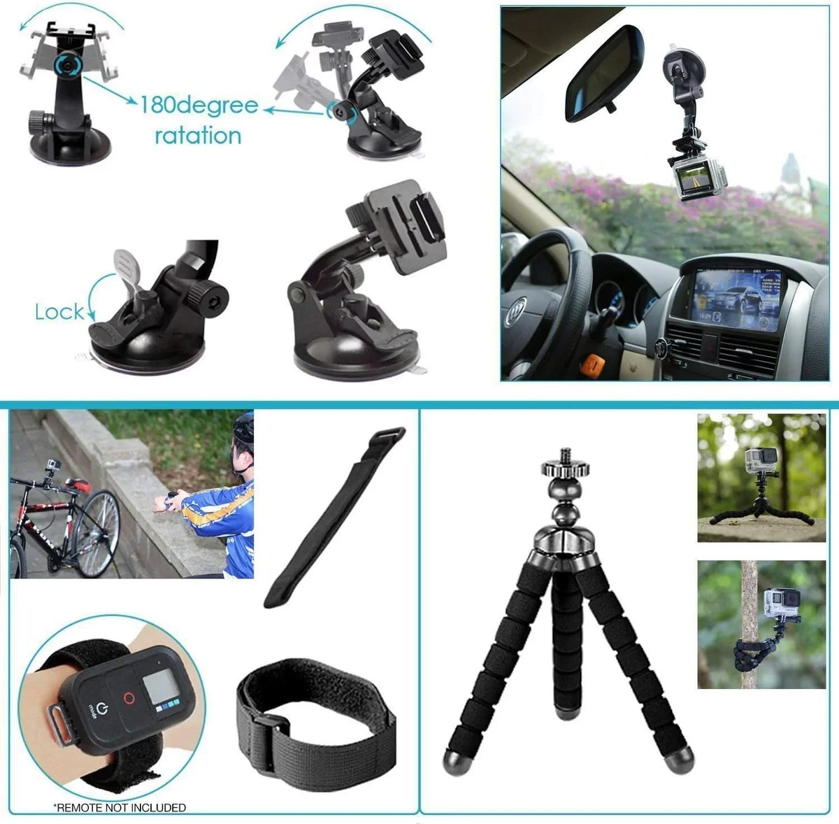 64GB 10MP with Sd Loaded White Screen, - Card Fully Camera Photos, GoPro Micro - with Kit and Touch HERO7 Full 50 Bundle Action Accessory Piece and HD Video, Waterproof - Stabilization