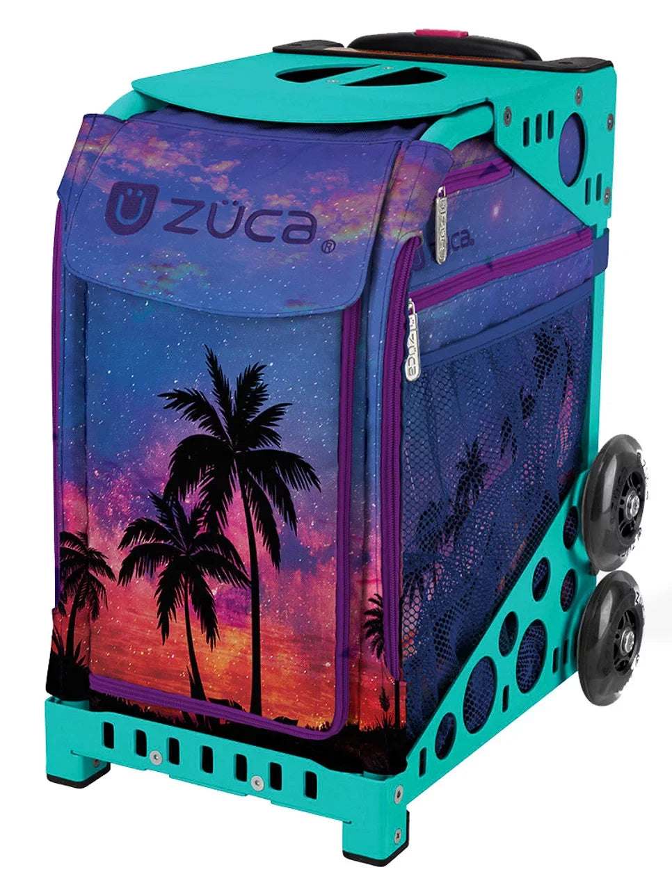 Zuca (Turquiose Wheels Life Flashing Island Sport Bag 18" - Frame) with