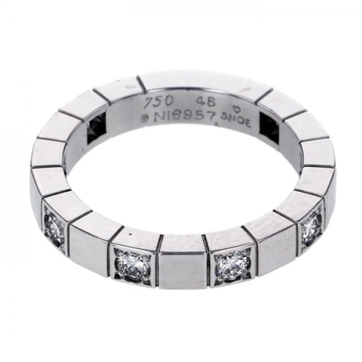 Pre-Owned K18WG Ring Gold Cartier Raniere (Good) White