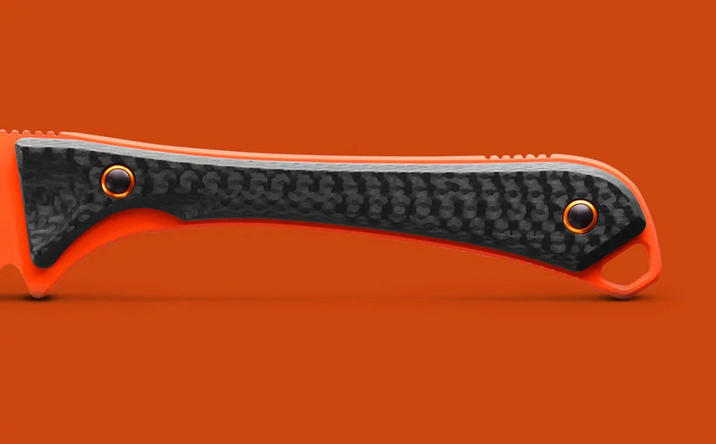 Cerakote 15201OR CPM-S90V Fixed Blade Fiber 3.08" Altitude Carbon Knife Benchmade Orange Handle