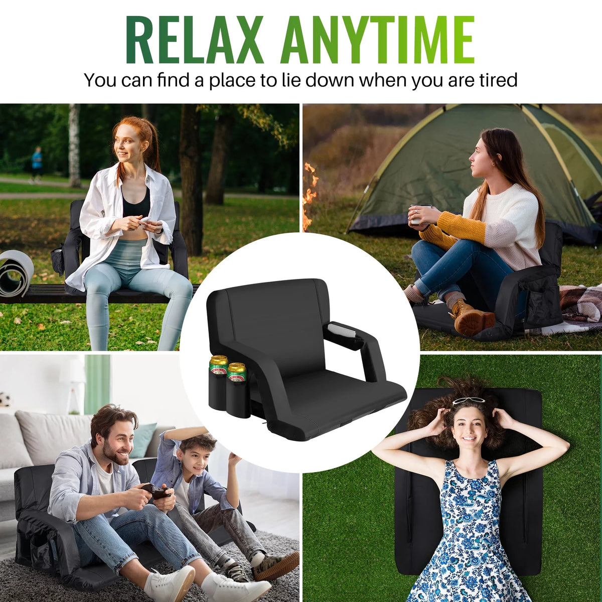 for Chair for Bleacher Women's Pack Worcest Thicken Bleachers, Lawns, Stadium Seat, Soccer Waterproof Backyards Wide National Tournament 2 Folding