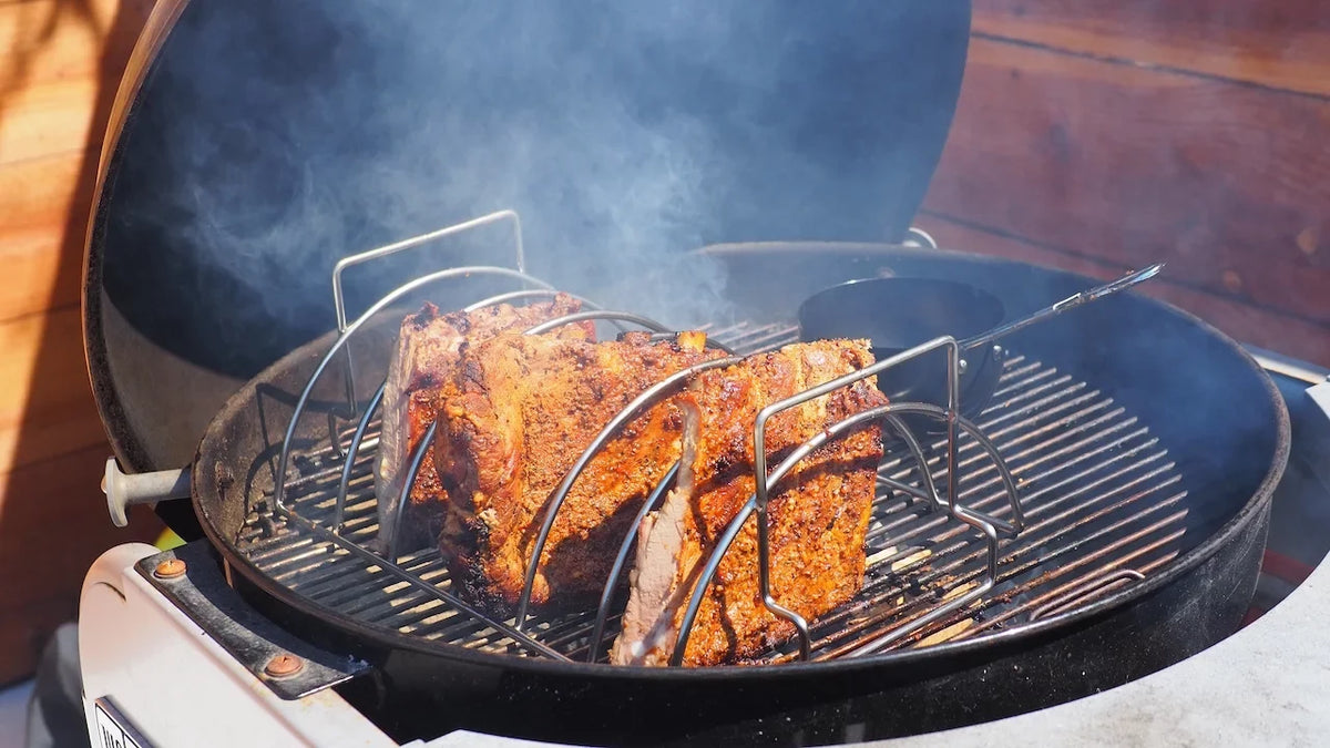 Sauce Brush 3pc Steel King Slot Large Set Basting Rib 6 Rack, Stainless Pan and PitMaster Combo