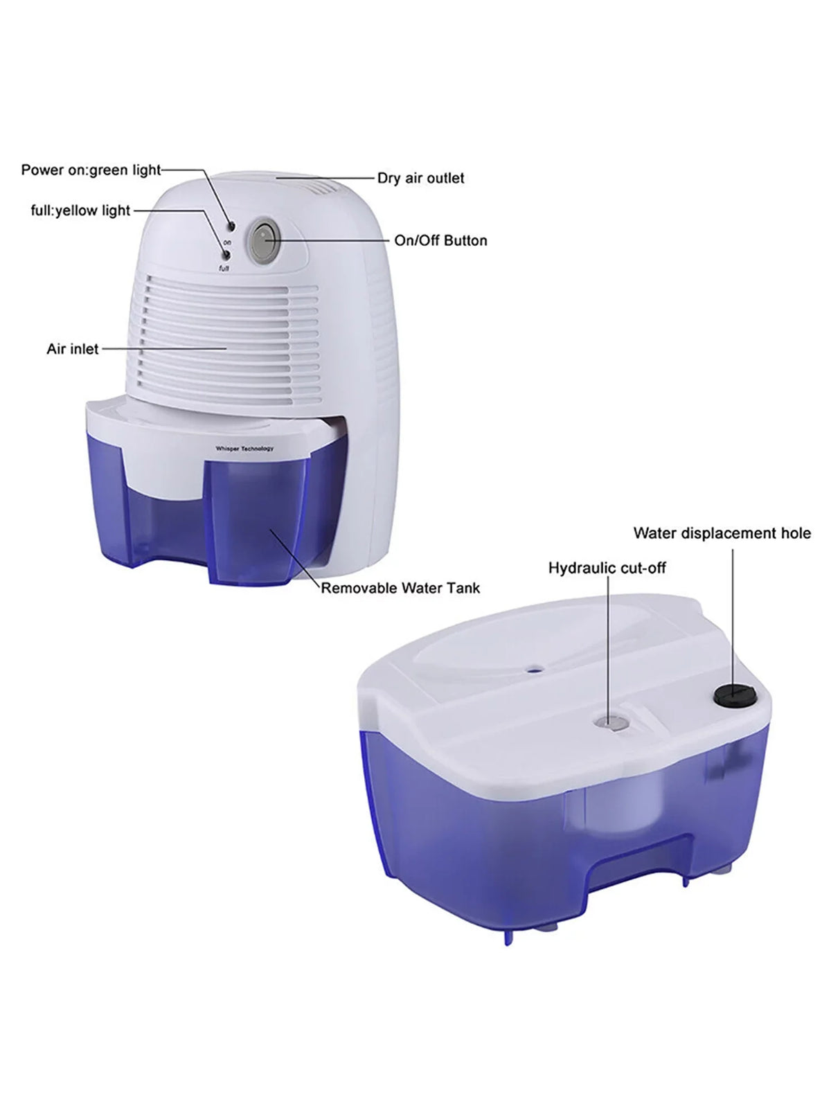 Dehumidification Extract Dehumidifier Small Portable Quietly Mini Space Moisture