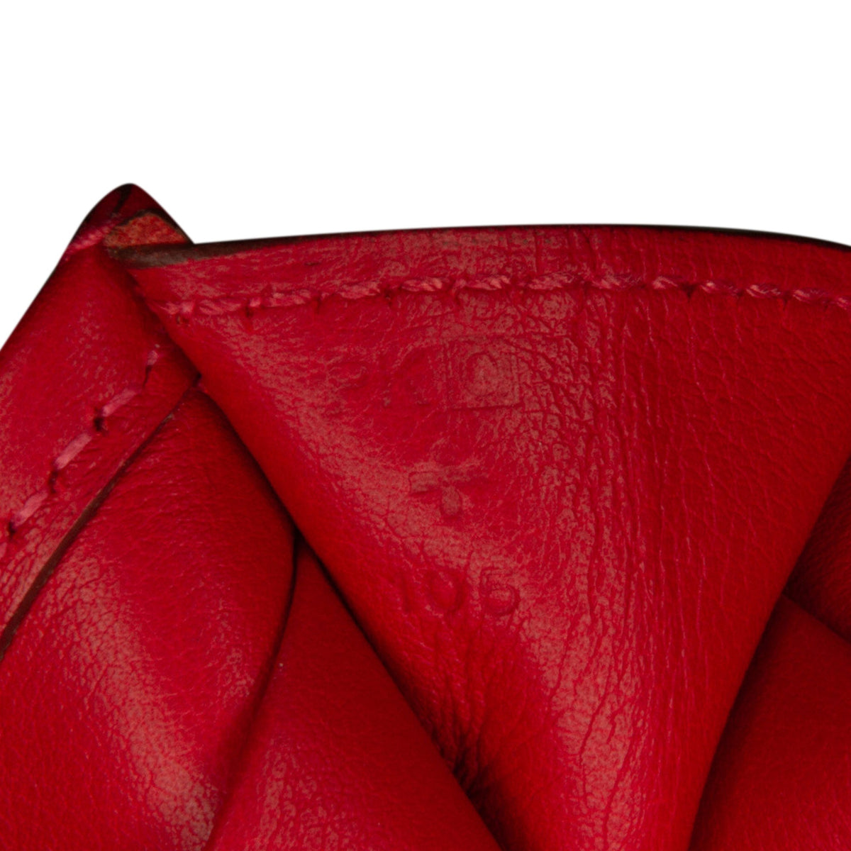 (Good) Pre-Owned Red Duo Jige Hermès Authenticated Calf Wallet Wallets Unisex Long Swift Leather