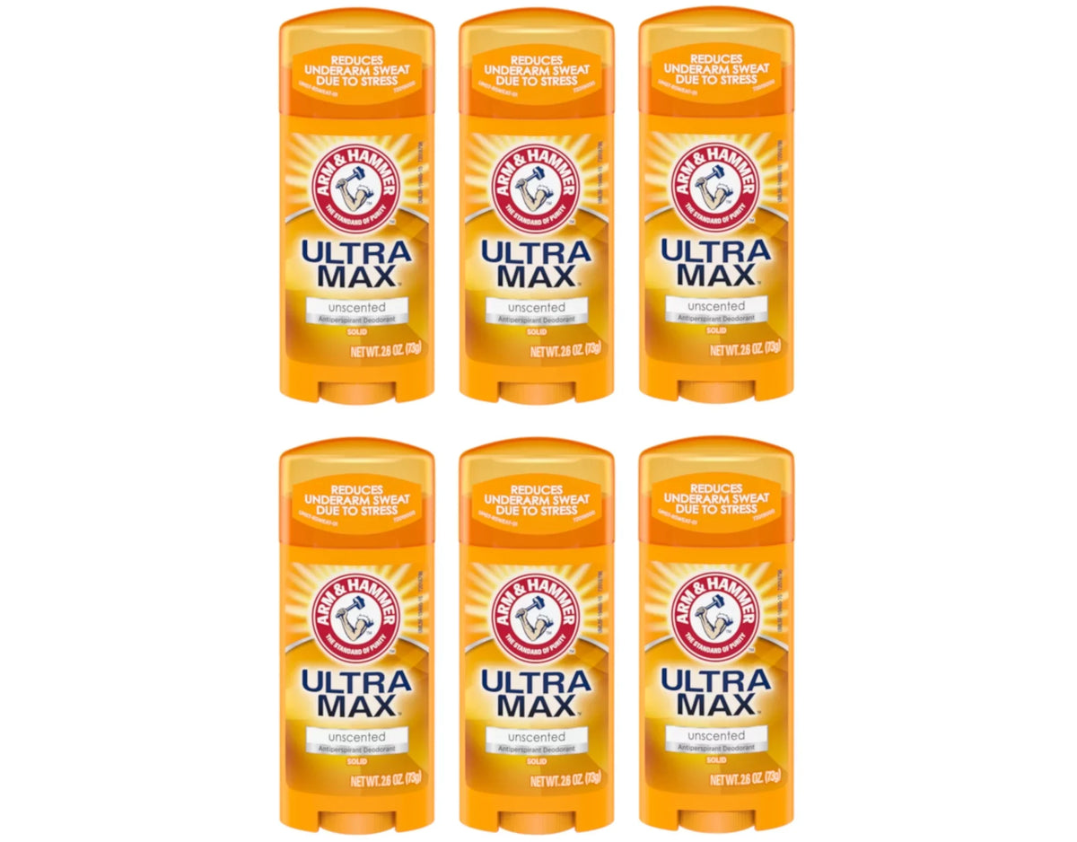 HAMMER (Pack ARM 6) of Deodorant Anti-Perspirant & 2.60 Solid Unscented oz ULTRAMAX