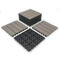 Wood-Plastic Easy 12" (9 Gray x DIY 12" x Deck RevTime 3/4”, Tiles Pcs)