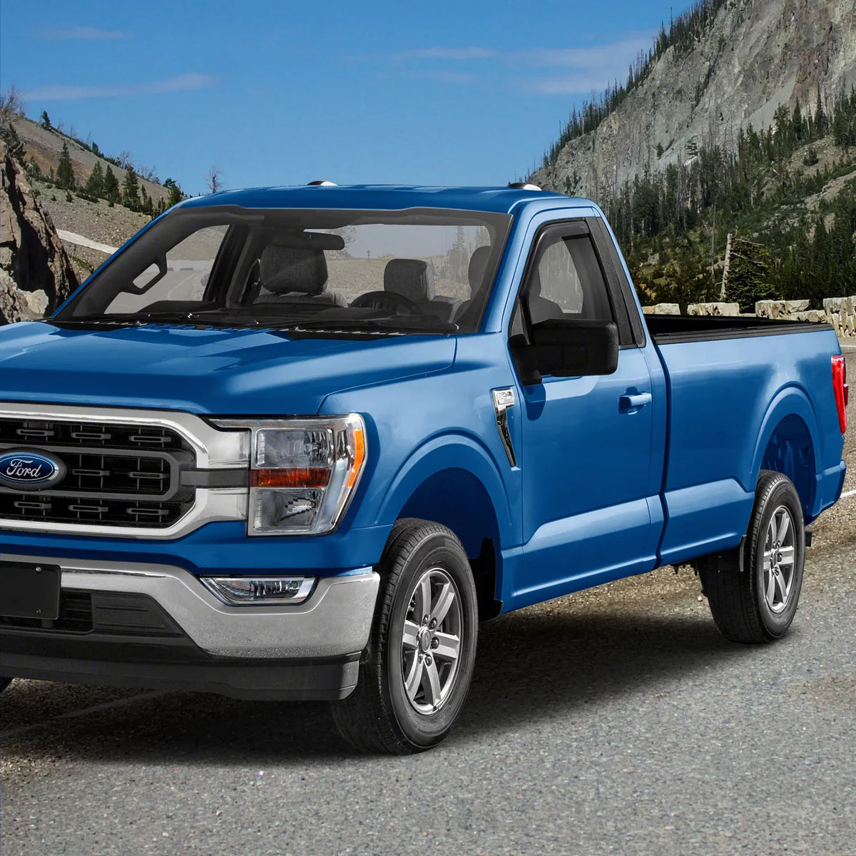 for Regular - 2 Vent Accessories, Goodyear Cab/SuperCrew/SuperCab, Rain Window pcs Deflector, Car Cars, Deflectors F150 2021-2024 in-Channel Ford GY003497 Guards, Visors Shatterproof Window for