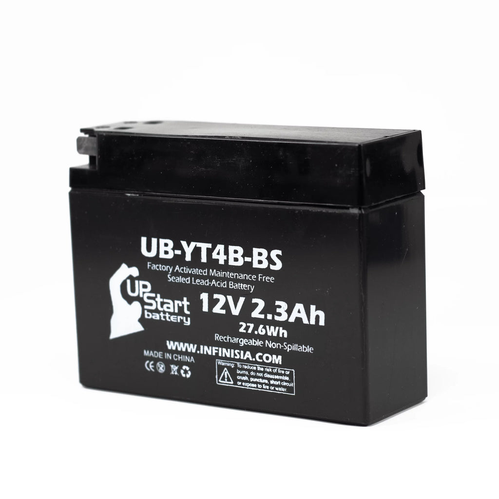 (FI) 5-Pack Activated, UpStart Motorcycle Battery Yamaha 2.3Ah, Replacement 400CC UB-YT4B-BS 2010 Free, - 12V, Maintenance Factory Battery SR400 for