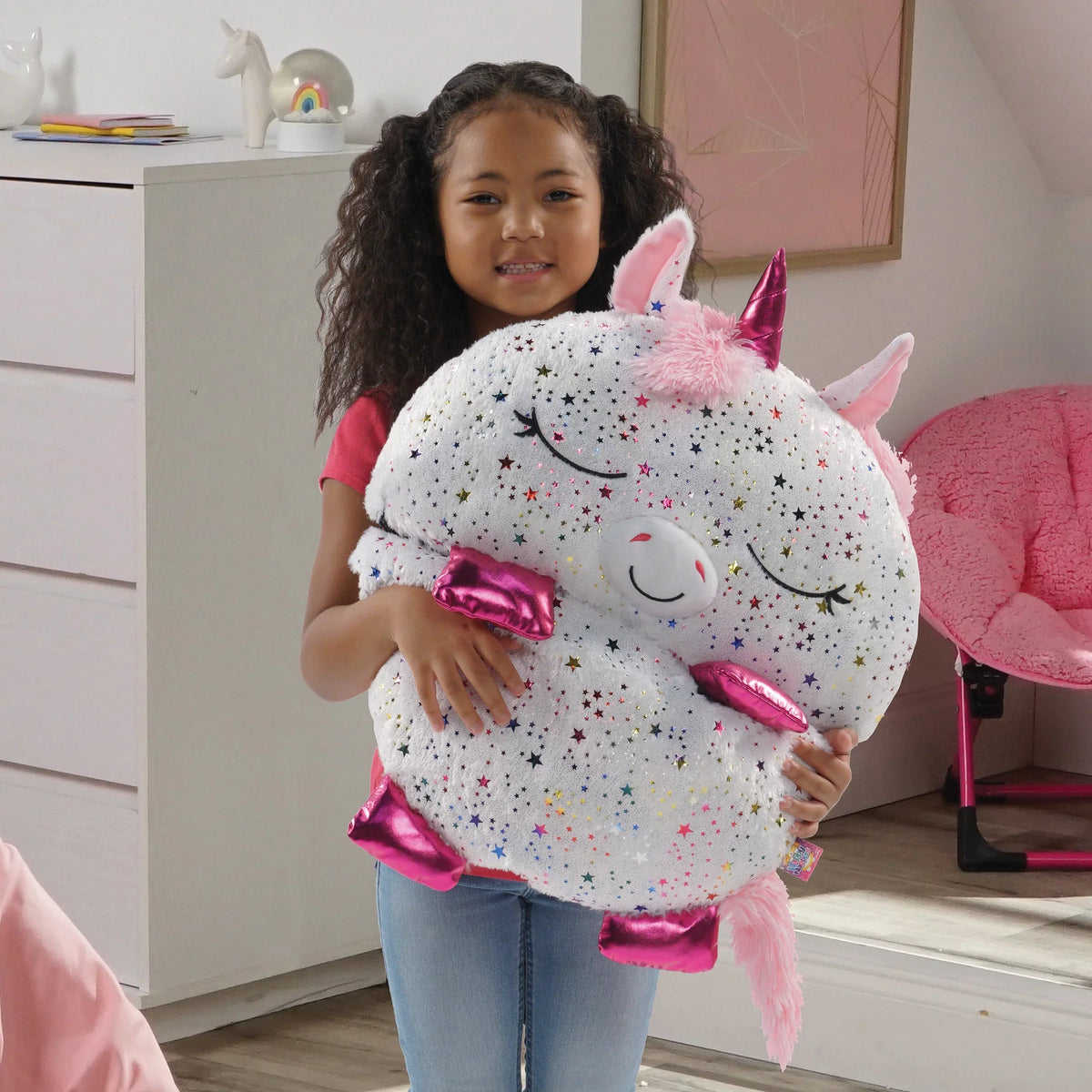 Sleeping and One, Plush Happy in Pillow Toy Nappers Unicorn Sack