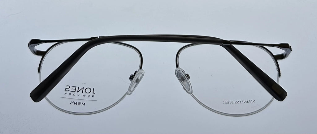 Aviator Rimless Gunmetal York J359. New Mens Metal 53mm Jones Eyewear Frame.