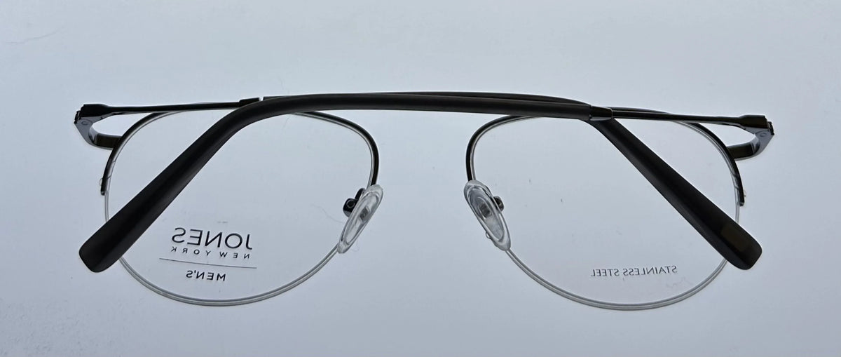 Aviator Rimless Gunmetal York J359. New Mens Metal 53mm Jones Eyewear Frame.
