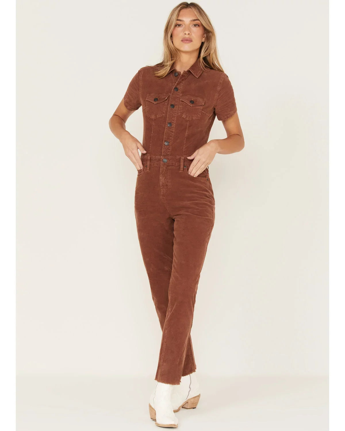 Brown Wolf US Cleo + Jumpsuit Large Dark Women's Corduroy